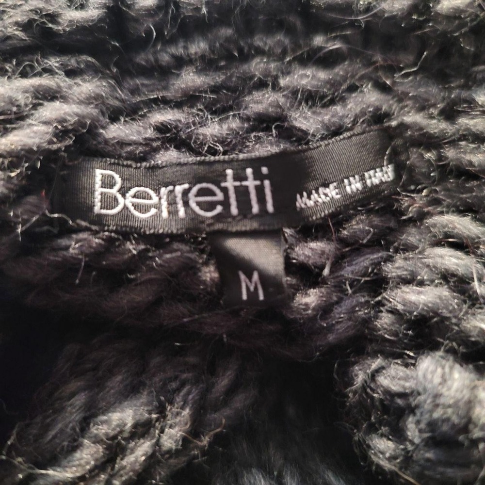 Berretti Sweater Womens Medium Cardigan Chunky Knit Alpaca Mohair Made in Italy‎ - Picture 3 of 12
